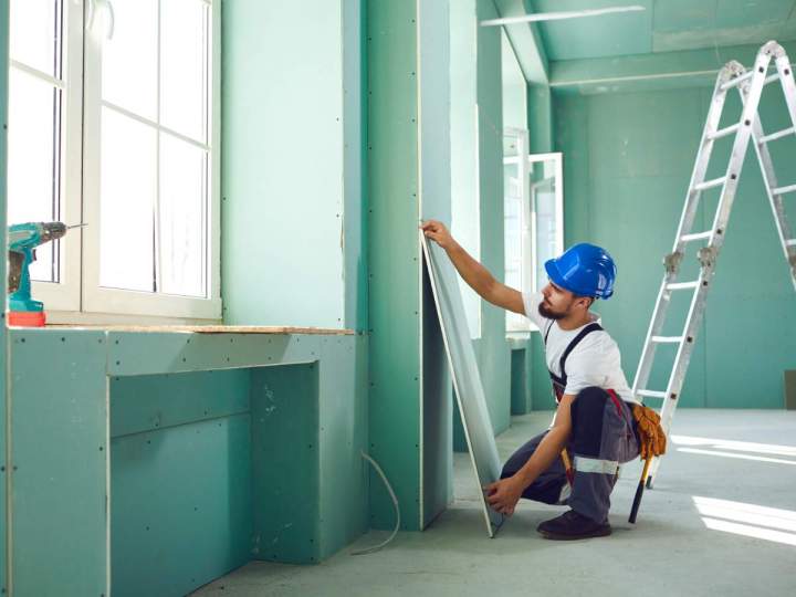 Pose de cloison en plaques de plâtre Le Mans